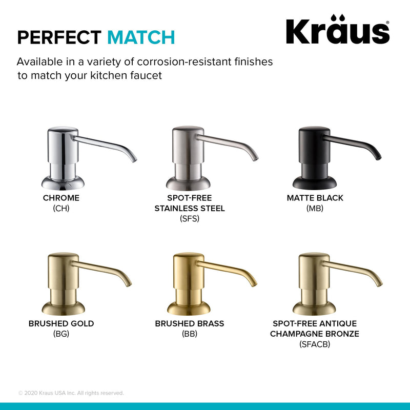  [AUSTRALIA] - KRAUS Boden Kitchen Soap and Lotion Dispenser in Spot Free Antique Champagne Bronze, KSD-53SFACB