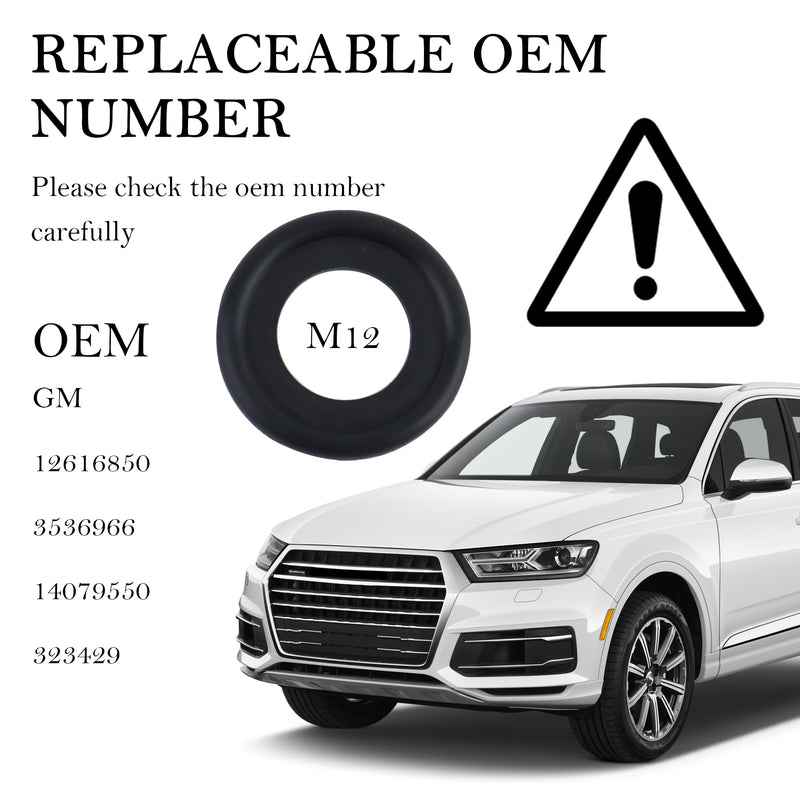 10PCS Oil Drain Plug Gasket Replace OEM#12616850,Sealability M12 Oil Drain Plug Washer Reduced Oil Leakage,Securely Oil Plug Gasket Compatible with Buick Cadillac GMC Chevrolet (M12)