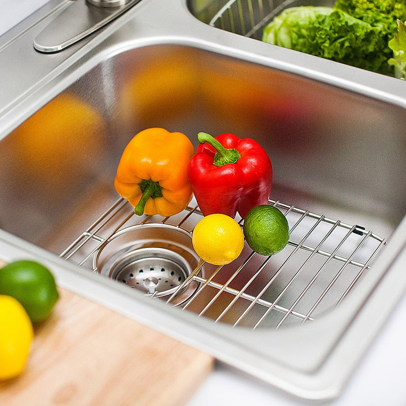 Franke Sink Protection Grid in Stainless Steel with Rear Drain, FGD75, 13.125" x 11.625" x 1.25"
