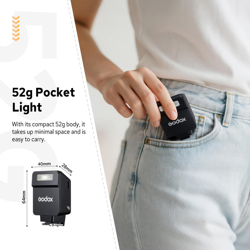 Godox iT22 S Flash for Sony, iT22-S Mini TTL Flash with Intuitive Screen | 1.5s Recycle, 700 Full Power Flashes, USB-C Charge, Built-in Battery, GODOX iT22 iT22S Pocket Flash Speedlight for Sony iT22-S for Sony