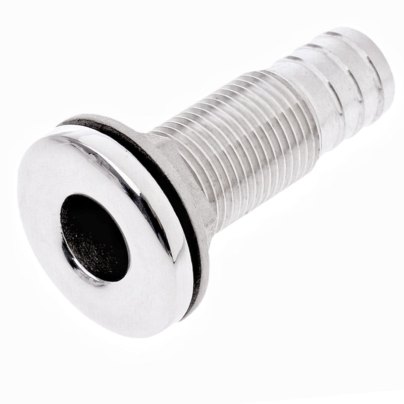 3/8" 1/2" 3/4" 1" 1-1/4"1-1/2" Thru Hull Fitting Hose Barb with Nut,316 Stainless Steel Accessories for Marine Boats Drain Pipe Yacht-1 Pack Horse ID:1 1/4"