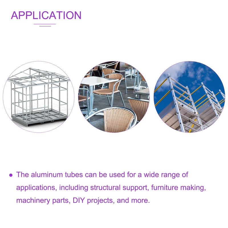 DMiotech 2Pack (19mm x 19mm x 1.6mm) 6061 Aluminum Square Tube 610mm Length Industry Metal Tubing for Machinery Frame Construction DIY Projects 2 19x19x1.6x610mm