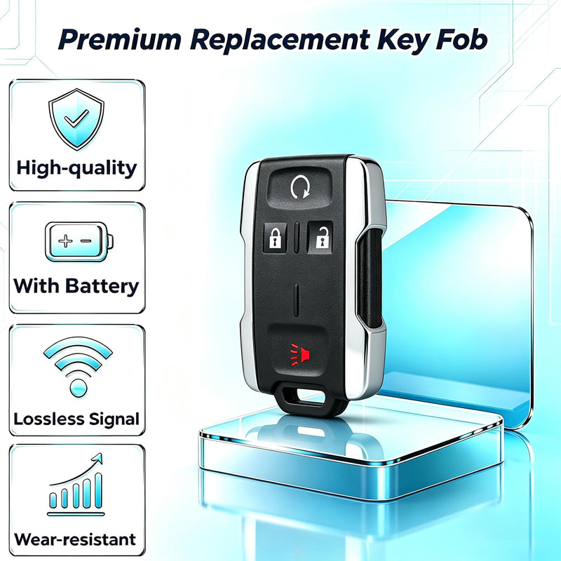 Replacement Remote Key Fob Fits 2014-2019 Chevy Silverado GMC Sierra 1500 | Slash Dealer Costs.stable signal,Fast Response & Durable ABS.1:1 OEM Match.2015-2021 Colorado,15-22 GMC Canyon,M3N32337100