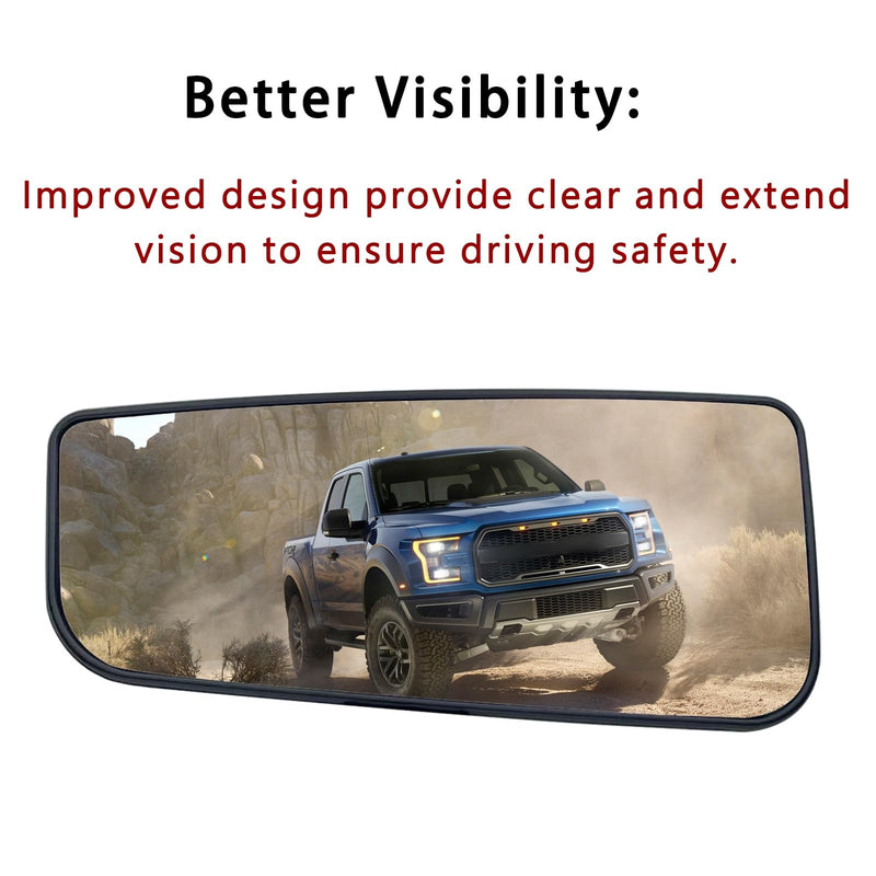 Left Driver Side Heated Lower Mirror Glass Replacement For 2015-2020 Ford F150 2017-2020 Ford F250 F350 - Towing Mirror Convex Side Mirror Glass With Rear Holder Left (Driver Side)