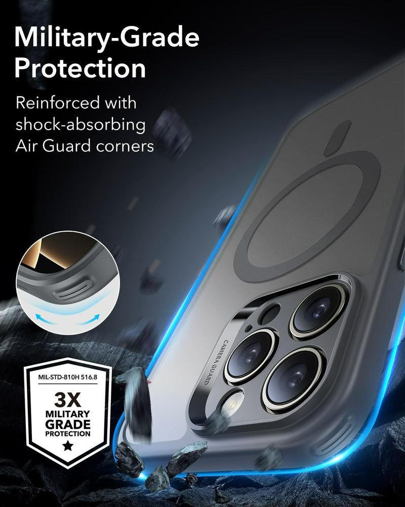 Compatible for iPhone 16/17 CaseSet, Magnetic Translucent Matte Case, Military-Grade Protection, Classic Series (Frosted Grey Set,iPhone 15 Pro Max) Frosted Grey Set iPhone 15 Pro Max