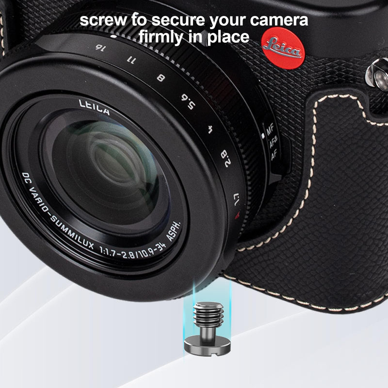 VOVMOEYA Protective Camera Case Kit for Leica D-LUX8 Camera,for Leica DLUX8 Half Case D-LUX 8 Camera Cover with Front Lens Cap with Shoulder Strap-Black BLACK