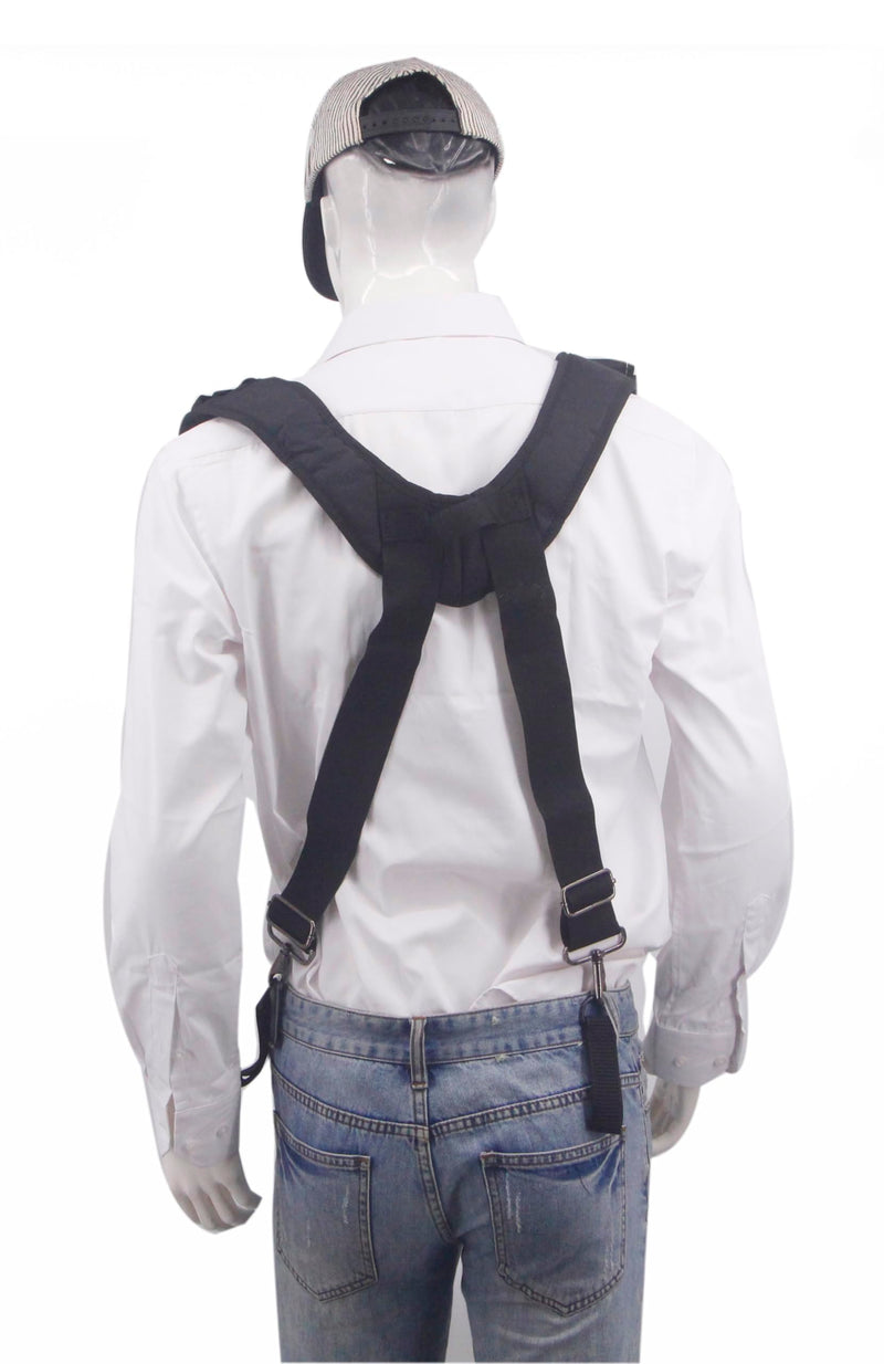 Cedriany Tool Belt Suspenders for Work Belt Suspenders Heavy Duty Padded with Attachment Loops for Men Black 3