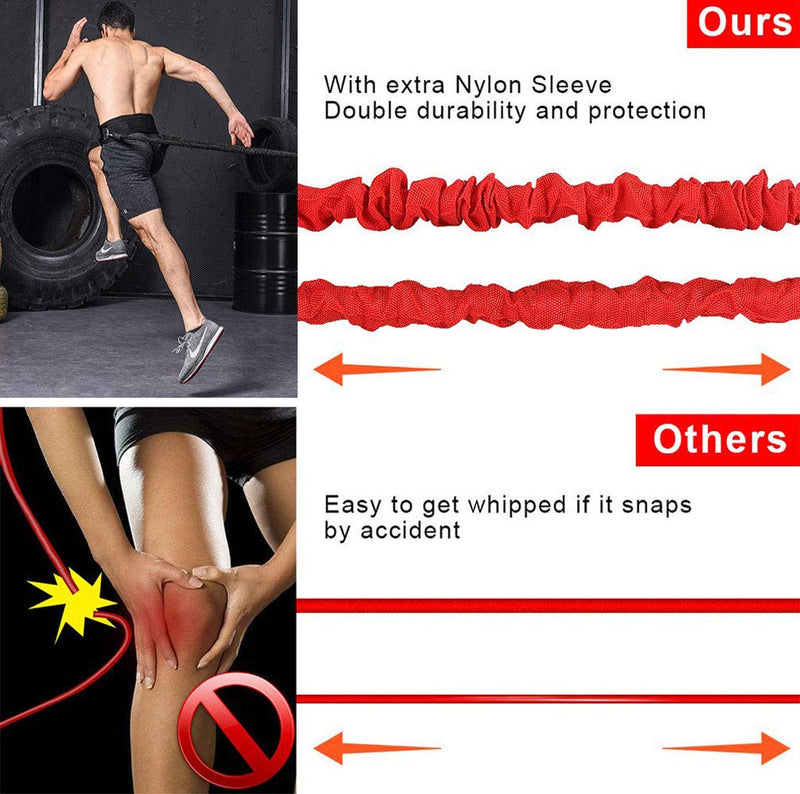 YNXing Resistance Training Rope Explosive Force Bounce Physical Training Resistance Rope Improving Speed, Stamina and Strength 6.6ft Elastic rope