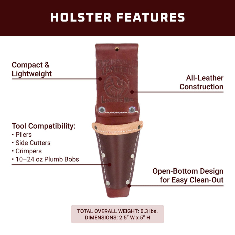 Occidental Leather Plier & Tool Holster - Multi-Tool Compatibility - Open-Bottom Design - Compact - Made in USA