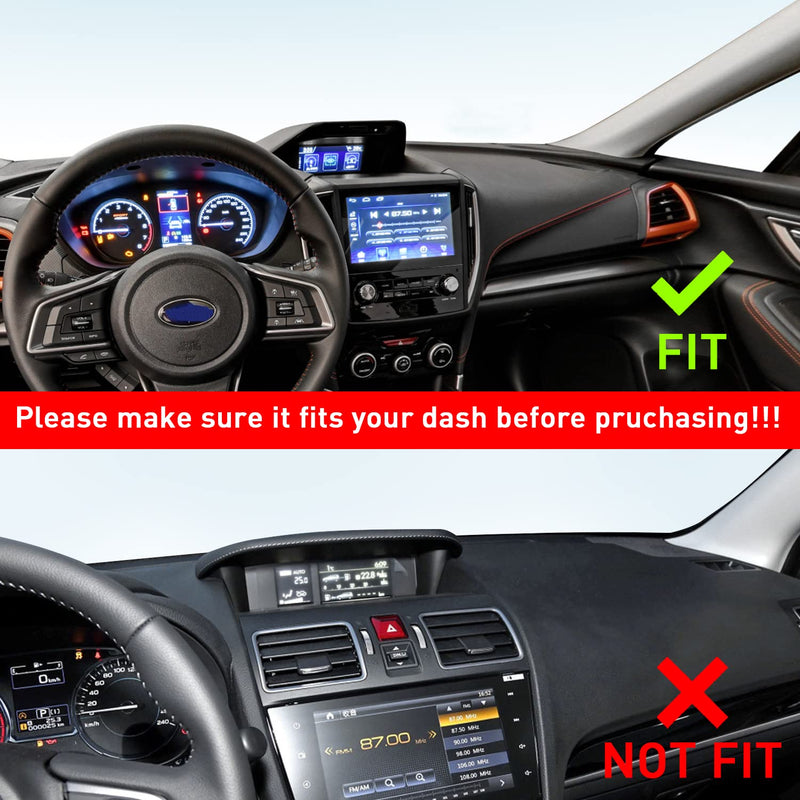 Dashboard Mats for Subaru Crosstrek Accessories 2023-2018, Forester 2019-2024, Impreza 2018-2023, Interior Non-Slip Dash Mat Pad Liner (Black) 2018+ black