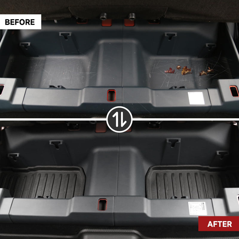 Mabett Under Seat Storage Mats for Ford Maverick Gasoline 2025 2024 2023 2022 Accessories(not fit Hybrid), All-Weather TPE Rear UnderSeat Organizer Liner Gas