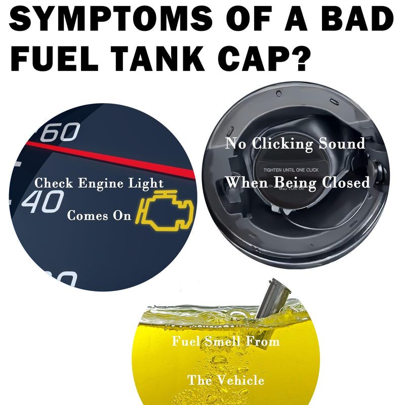 Fuel Cap Gas Cap Fits 2012-2019 Chevy Cruze 2014-2016 silverado 2012-2014 Express&GMC Sierra 1500 2012-2020 Express&GMC Sierra Savana 2500 3500 2015-2016 Yukon Suburban Cadillac Escalade Black