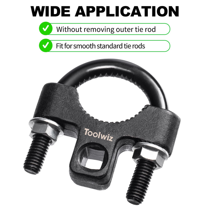 Toolwiz Inner Tie Rod Removal Tool Kit, 3/8'' Universal Low Profile Tool and Inner Tie Rod Hex Wrench Repair Remover 27-42mm End Wrench for 1/2" Square Drive, 2pcs for Most Cars Repair