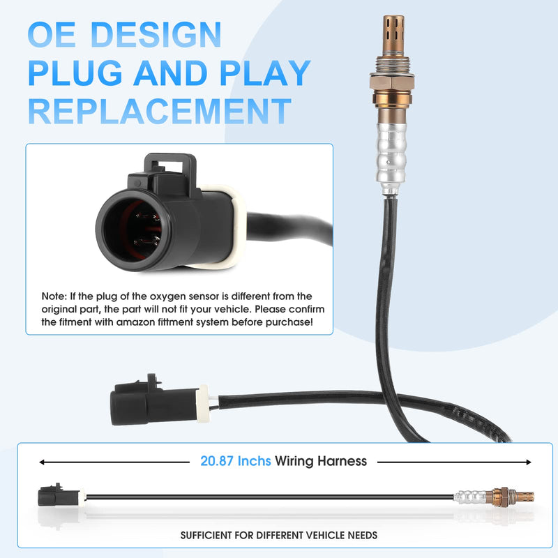 15717 Oxygen Sensor Upstream Downstream O2 Sensor Compatible with Ford F-Series Ranger Escape Explorer Mustang Foucs Expedition Mazda Lincoln Jaguar Mercury Aston Martin 15716 15718 2 Pack