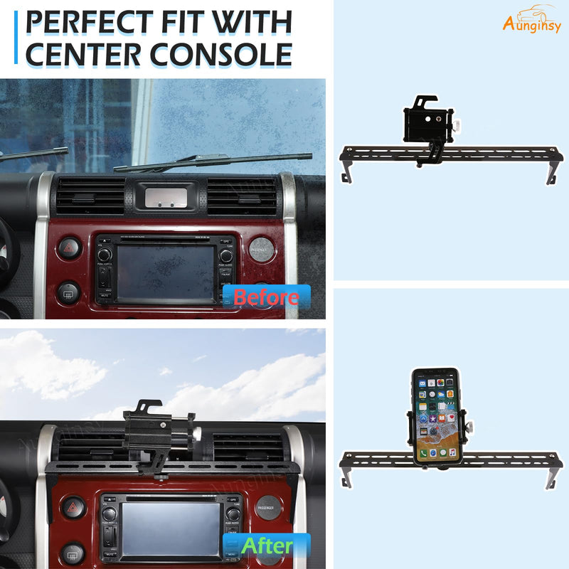 Car Phone Mount Compatible with Toyota FJ Cruiser 2007-2021+, Instrument Panel Track Mobile Phone Holder, Dashboard Clip Air Vent Panel Handsfree Cell Phones Stand Navigation Bracket Accessories Style D