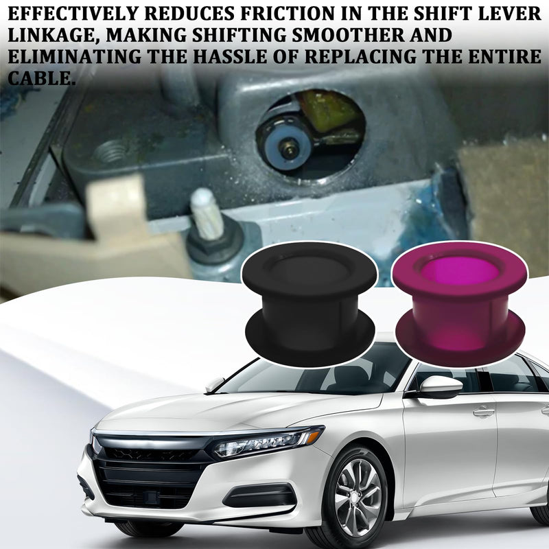 2PCS Shift Cable Bushing Repair Kit with Clips Shifter Cable Bushing Replacement for Saturn Toyota Jeep Chevrolet Pontiac Transmission Shift Linkage Bush Repair Tool Kit OEM# 33835-08010 Purple