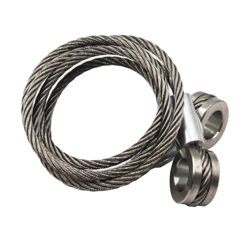 LAFORMO Peterbilt Hood Control Cables - 2 x Long Side, Silver Metal, Compatible with 1987-2010 Peterbilts 357, 375, 377, 378, 379, Front Hood Cable