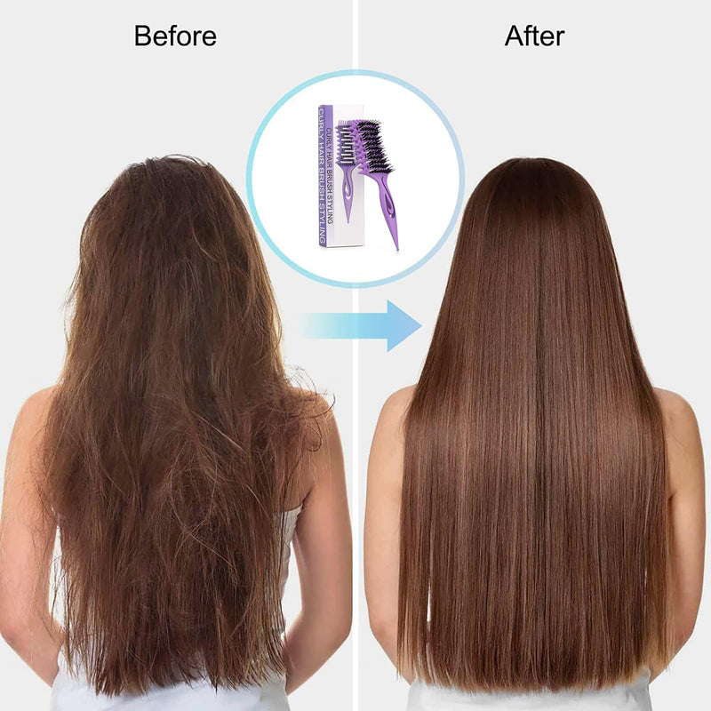 Curly Hair Brush,Eastrise Detangle Hair Brush,Easy Detangling Vented Hair Styling Comb for Salons, For Combing and Shaping Men's and Women's Curls to Reduce Pulling and Curl Separation(Purple) Purple