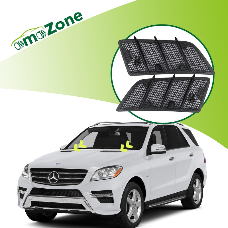 Pair Hood Air Vent Grille Cover Compatible with 2008-2011 Mercedes Benz W164 W164 ML350 ML450 ML550 ML63 AMG GL320 GL350 GL450 GL550 Class Replaces 1648804305 1648804405