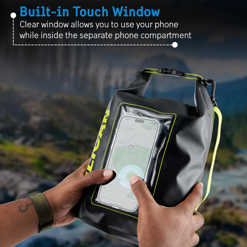 Pelican Marine IP68 Waterproof Dry Bag 5L w/Phone Pouch/Case - Black/Yellow Black/Yellow - 5L