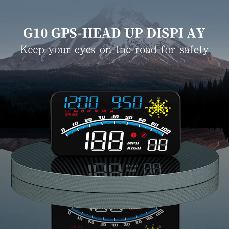 Digital GPS Speedometer, HUD Head Up Display for Car, Upgraded 5.5" large-screen, Suitable for All Vehicles BLUE AND WHITE