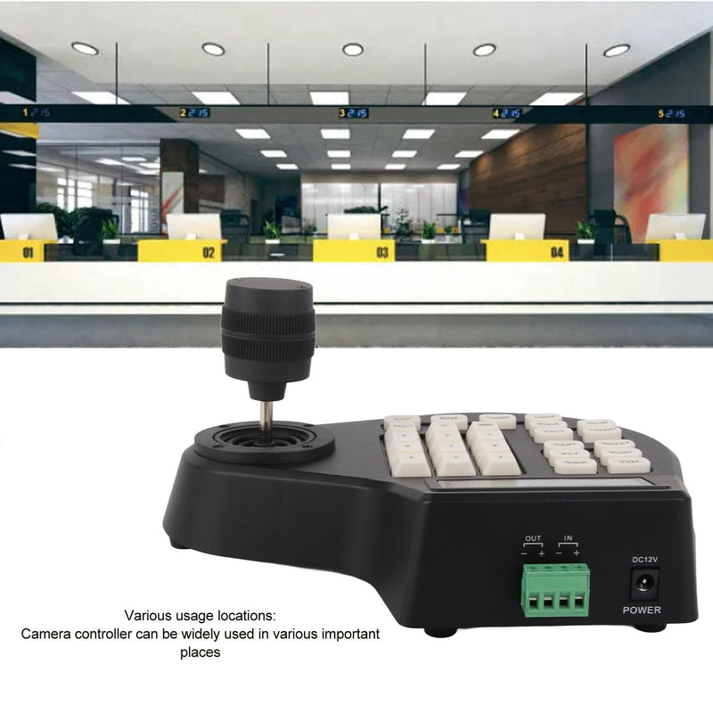PTZ Camera Controller, PTZ Camera Keyboard, Easy Installation for Monitor (US Plug) US Plug