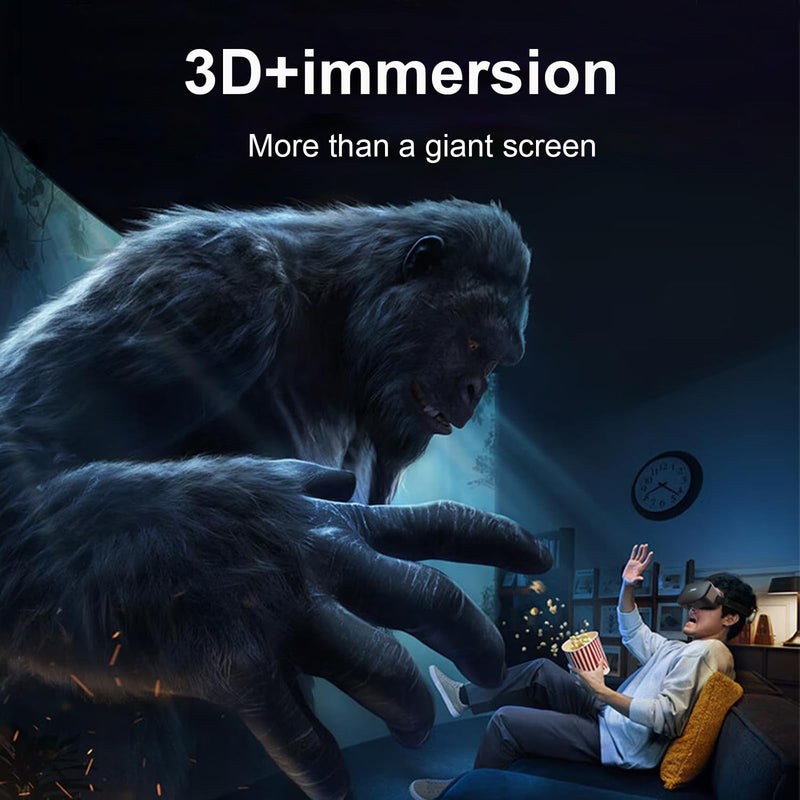 3D VR Headset, Virtual Reality 3D VR Glasses, Anti-Blue Light Adjustable 3D Headset Helmets for iPhone or Android Compatible with 4.5” to 6.7” inch with Controller(Black) Black
