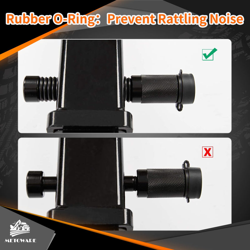 METOWARE Trailer Hitch Lock Hitch Receiver Pin Lock Fits Class III IV V and 2”- 3-1/2" Receiver with 5/8" Dia 4” Lock Pin and 8 Anti-Rattle Rubber O-Rings Receiver Hitch Lock (1 Pack) 1 Pack