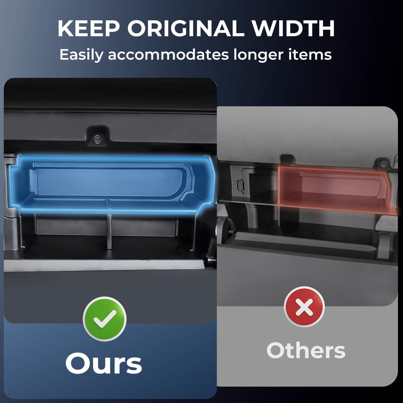 Glove Box Dividers Organizer Compatible with Toyota Tacoma 2024 2025 2026 (4th Gen Tacoma), Interior Accessories Glove Box Compartment Insert Storage Dividers for 2024-2026 Tacoma, Black