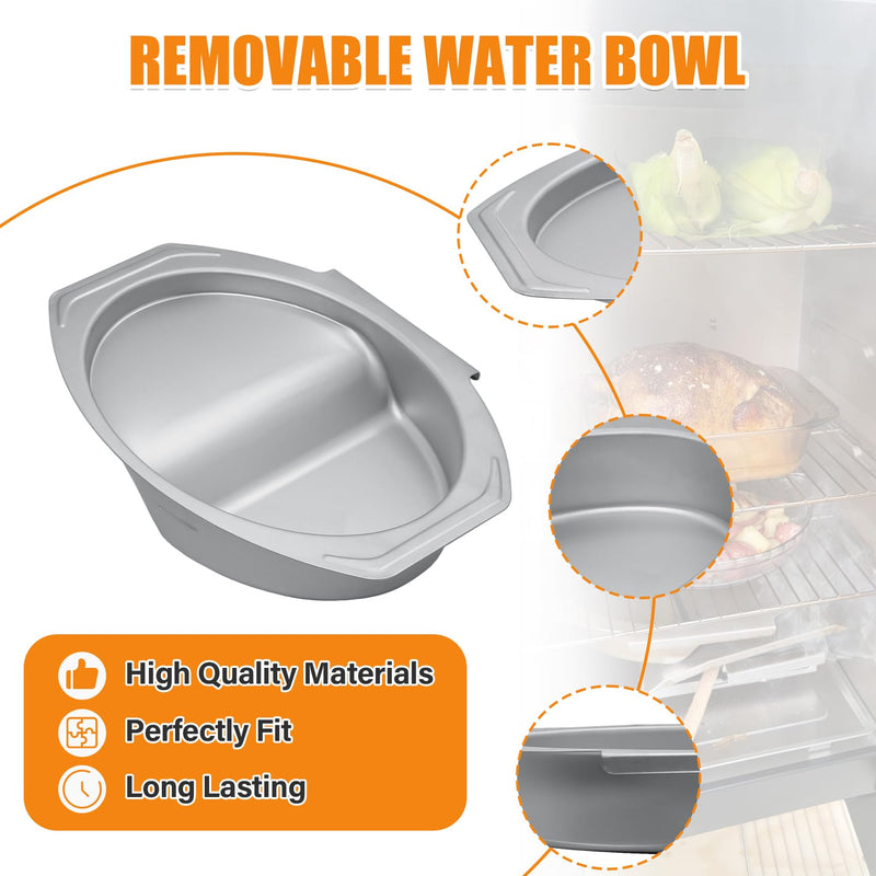 Small Water Bowl Replacement for Masterbuilt 30 inch Digital Electric Smoker, 9007170040 Water Pan Replacement Parts for 20071117, 20071217, 20071218, 20071317, 20071417, 20071517, 20074517 etc. Small Water Bowl for MB 30 in