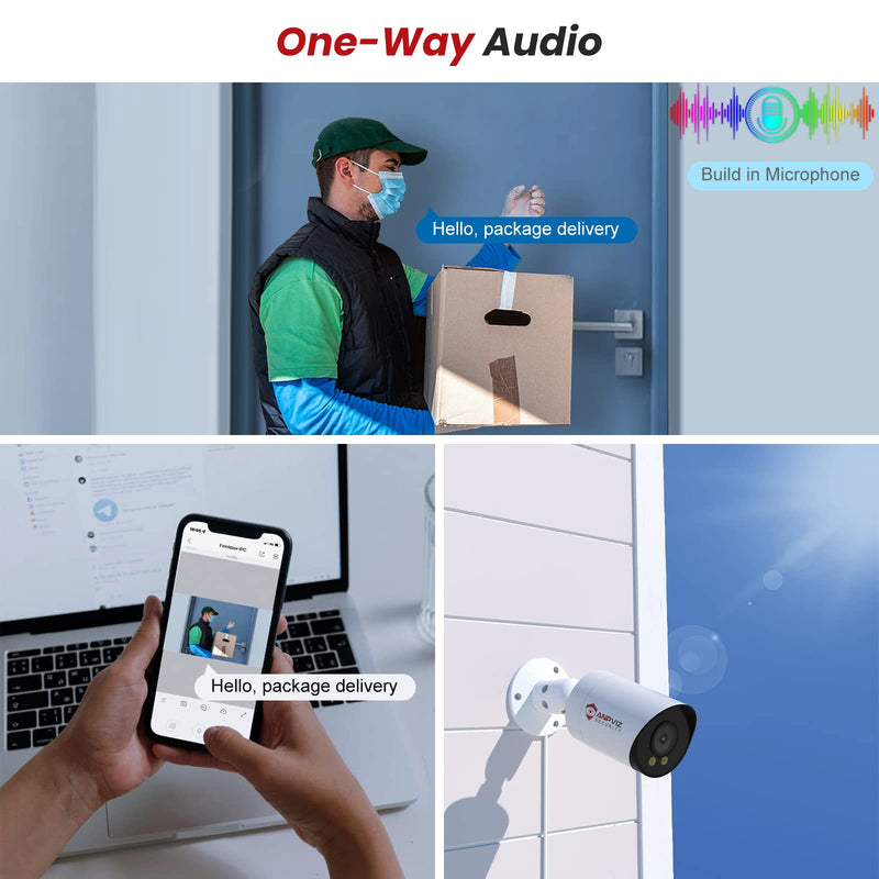 Anpviz Bullet Camera for Outdoor Indoor, 2.8MM Lens (8MP) 8MP