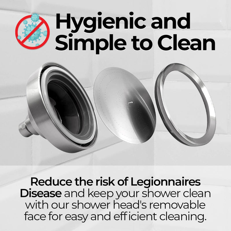 Water Saving High Pressure Bathroom Shower Head - Transform Your Shower Experience with our Luxury Shower Head - Low Carbon Footprint - Environmentally Friendly - Better USA Chrome Shower Head
