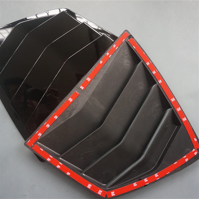 Ziwen 2X Sport Quarter Window Scoops Louvers for Honda Accord Sedan 2013 2014 2015 2016 2017 (Gloss Black) Gloss Black