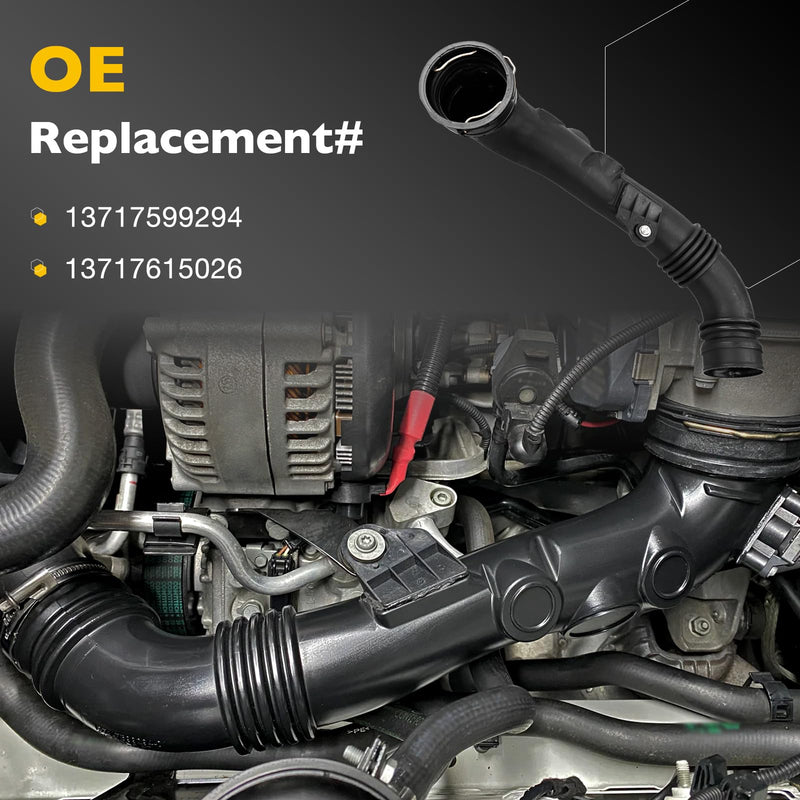 13717615026 Intake Hose Intercooler Hose to Throttle Housing Compatible With BMW 135i E82 E88, 335i E90 E91 E92 E93 E94 L6 2011 Air Intake 13717599294