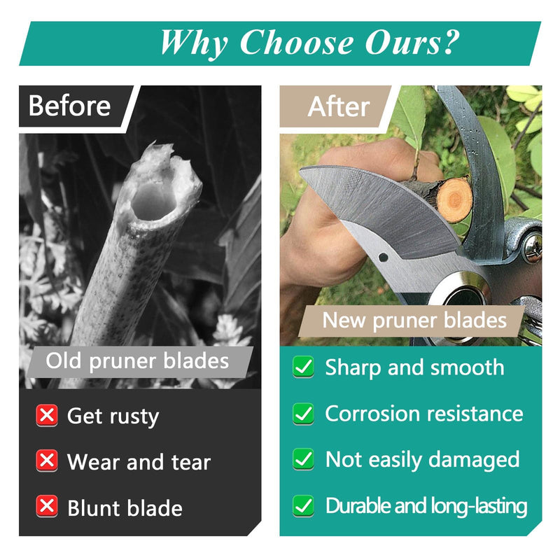 2 Pcs Hand Pruner Replacement Kit (2/3-1) for Felco Pruners Models: F2, F4 &F11 - Spare Blade, Spring & Adjustment Key for Garden Pruning Shears & Bypass Clippers 2 Packs