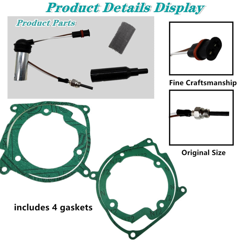 Parking Heaters Maintenance Kit Compatible with Eberspaecher Airtronic D2 2kw Air 12V and D4 4kw 12V - Includes Glow Plug, Screen Kit, and Gasket Repair