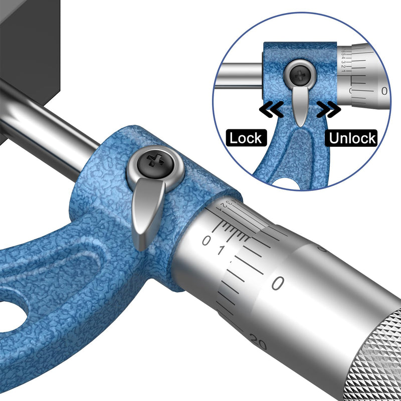 HDLNKAK Dial Caliper 0.001” / Micrometer 0.001” and Stainless Steel Ruler, Precision Caliper with Watch 0-6" Range, 0-1" Alloy Precision Micrometer Mechanical Toolkit Set