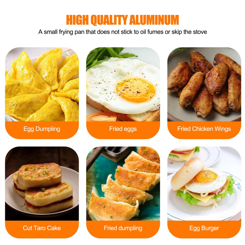 7 Cup Egg Frying Pan,Mini Pancake Maker,Aluminum Non Stick Fried Eggs Cooking Pan Burger Mold Kitchen Cookware Household Tool for Home Breakfast 11.8in(7-cup eggpan)
