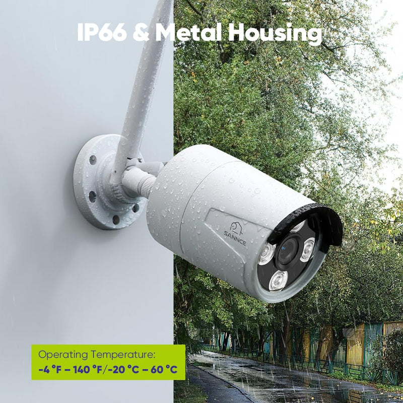 SANNCE 3MP Wireless CCTV Camera, Full-Color Outdoor Wireless Security Camera with 2-Way Audio, Dual-Band WiFi 2.4G/5.8G, 100ft Night Vision Surveillance Camera for N98WHG(8MP NVR)
