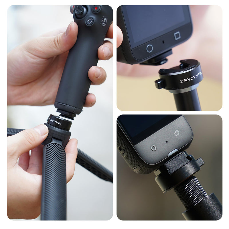 1/4" Screw Quick Release Mount Adapter, ZRVOTMTIX Quick Setup Kit | Compatible for DSLR Stabilizer Monopod, for DJI Insta360, for Tripod