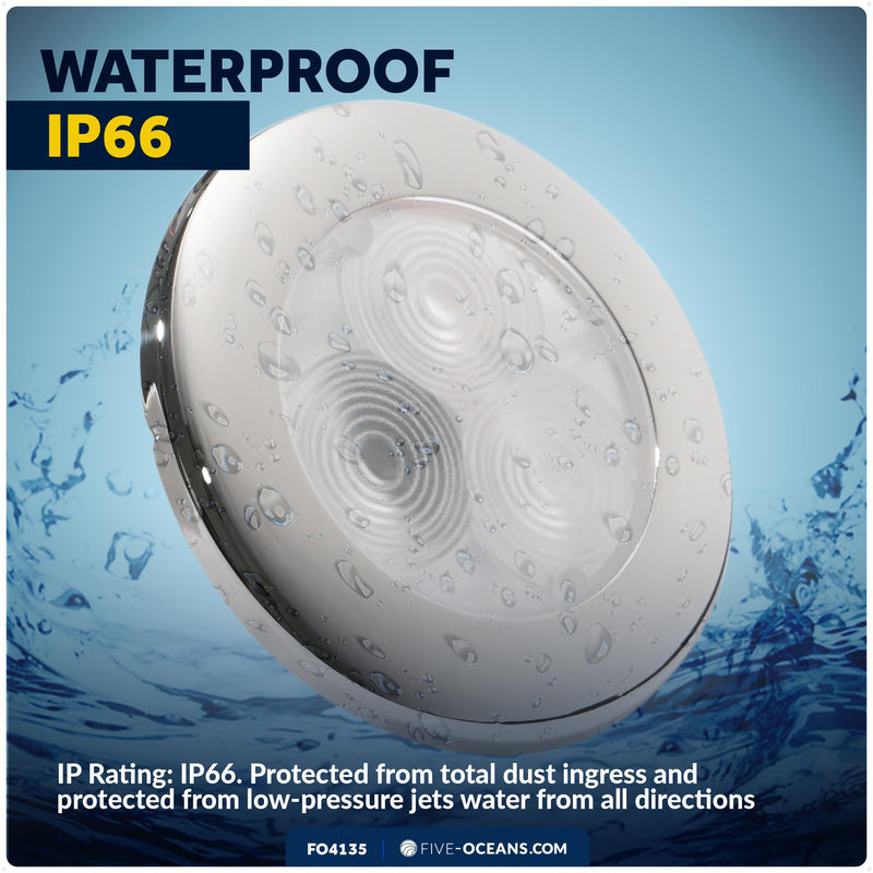 LED Ceiling Light, Round Cockpit, 3", Blue LED - FO4135 1-Pack