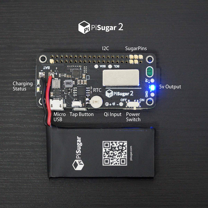 Pisugar2 Portable Pwnagotchi Module for Raspberry Pi-Zero W/WH Model Accessories handhold(Not Include Raspberry Pi)
