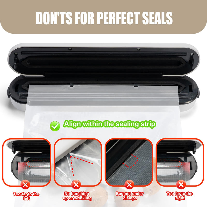 HICTOP Dual-Use Vacuum Sealer Precision Suction Power Sealer with Digital Timer for 3D Printer Filament Storage & Food Preservation Airtight Moisture-Proof Packaging System for 1KG PLA PETG ABS Spools