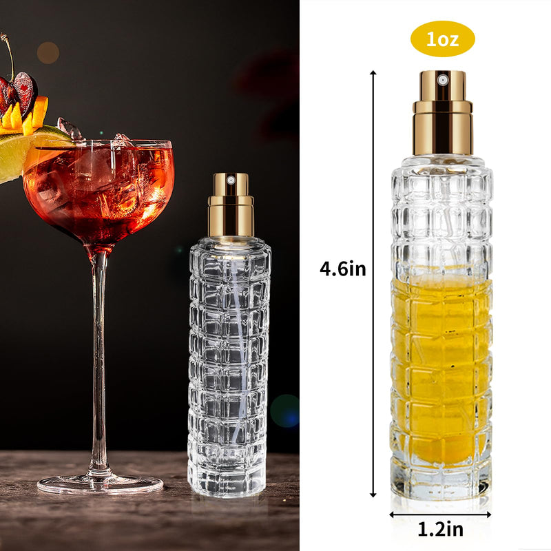 Cocktail Atomizer Sprayer - 1oz / 30ml, Cocktail mister Vermouth Spritzer Bitters Spray Bottle for Cocktails Portable Perfume Refillable Sprayer 1