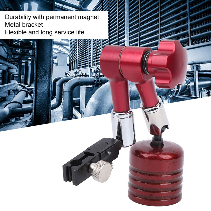 Magnetic Base Indicator Holder 50kg Pull Dial Indicator Holder | Red Magnetic Indicator Base, Universal Magnetic Base Stand, Mini Magnetic Base Indicator Hold