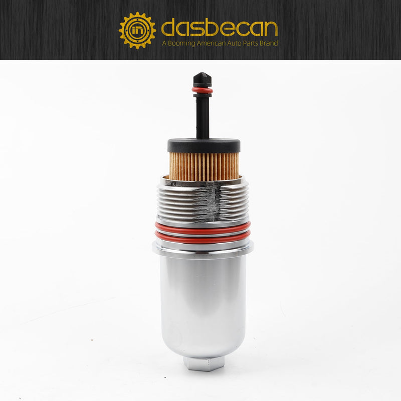 Dasbecan Oil Filter Cap Lid Cover Compatible with Ford Fusion/F-150 2.7L V6/EcoBoost Replaces# FT4Z6A832C FT4Z-6A832-C Aluminum Housing