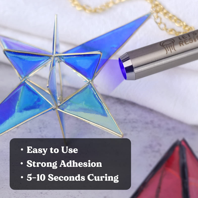 Bundle Set of UV Resin Kit with UV Flashlight and Upgraded 500g Crystal Clear UV Resin