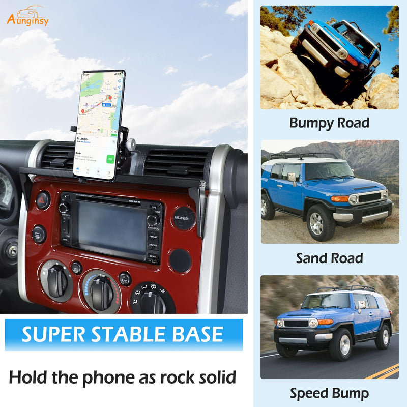 Car Instrument Panel Track Cell Phone Mount Compatible with Toyota FJ Cruiser 2007-2021+, Multifunctional Dashboard Clip Air Vent Panel Universal Mobile Phone Holder Navigation Bracket Accessories Style D