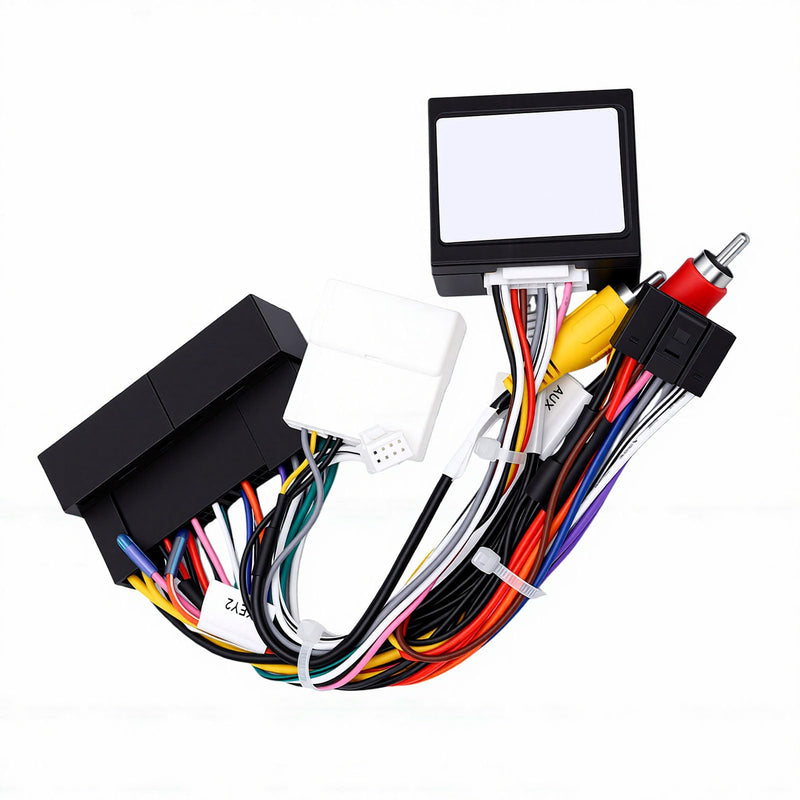 16pin Car Stereo Power Wiring Harness and CANBUS Box Replacement for Elantra 2016-2018 Santa Fe 2013-2017 2010-2015