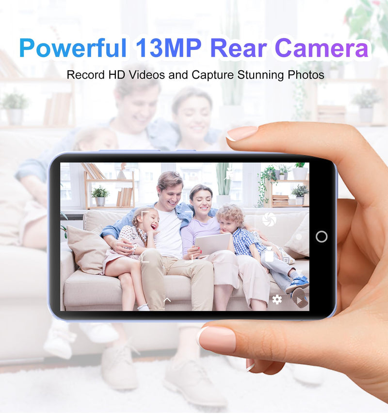 80GB MP3 Player with Bluetooth＆WiFi, 4.0'' IPS Touch Screen MP4 Players, Android Music Player Built-in Camera, Speaker, Support Spotify, Amazon Music, Deezer, Audible, FM Radio, Expandable Up to 1TB 80G Purple
